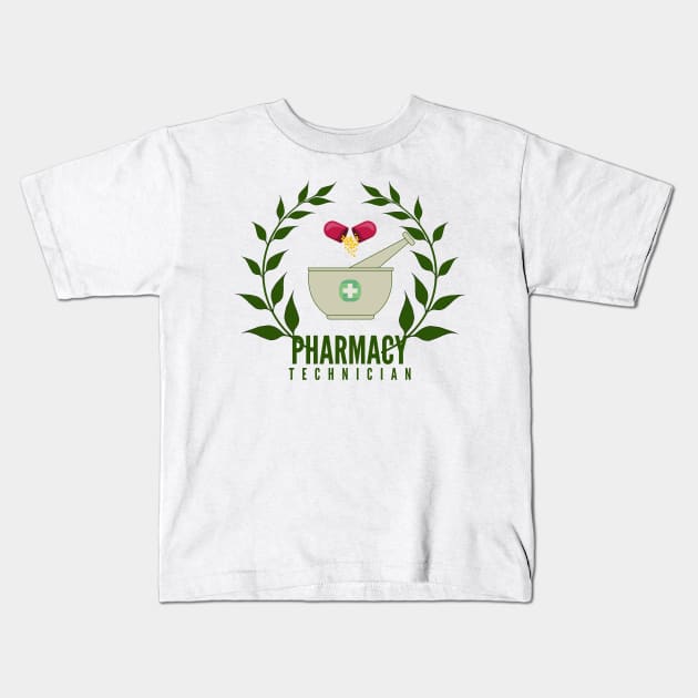 Pharmacy technician symbols Kids T-Shirt by Yenz4289